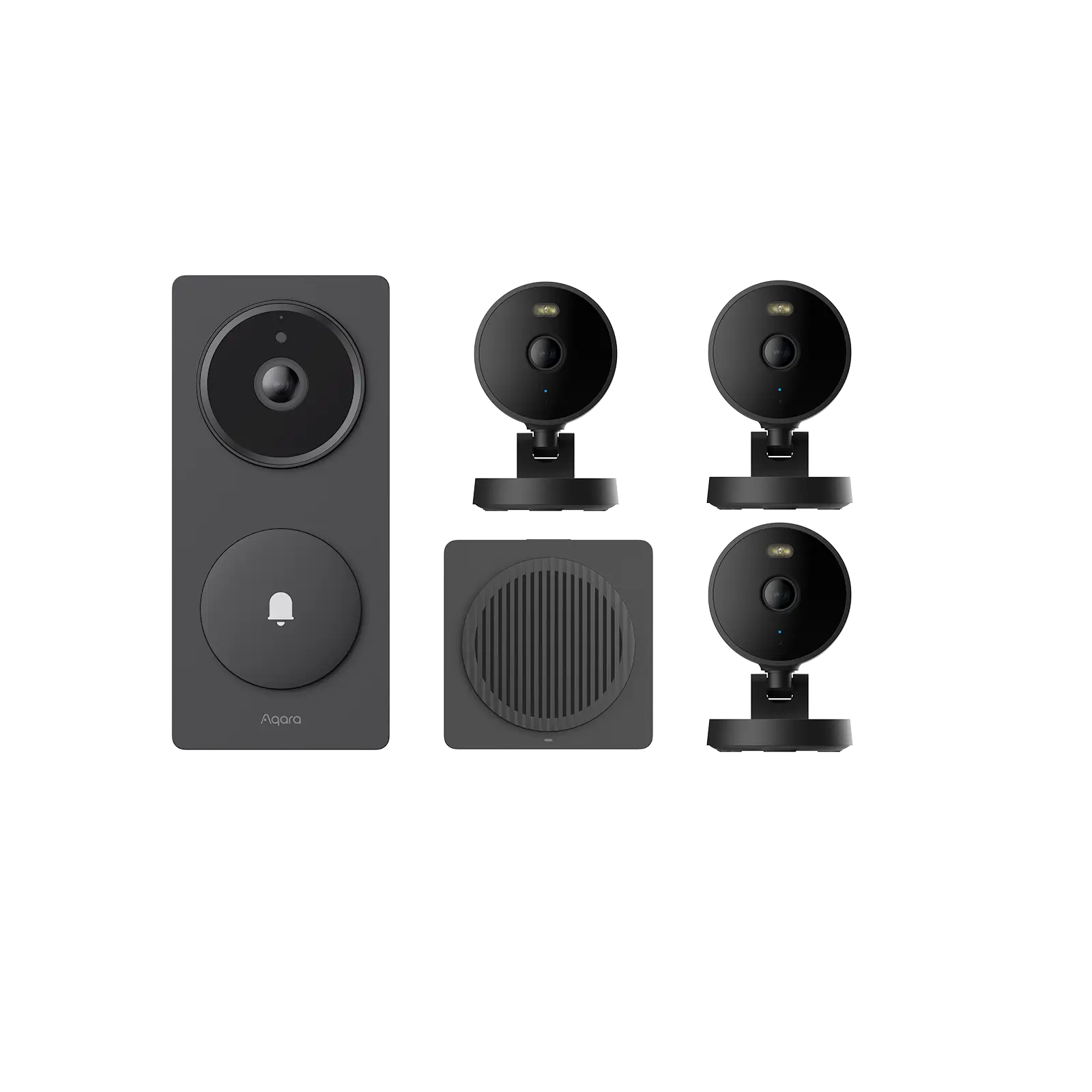 Doorbell Camera Hub G410 +3* Camera G100 Black