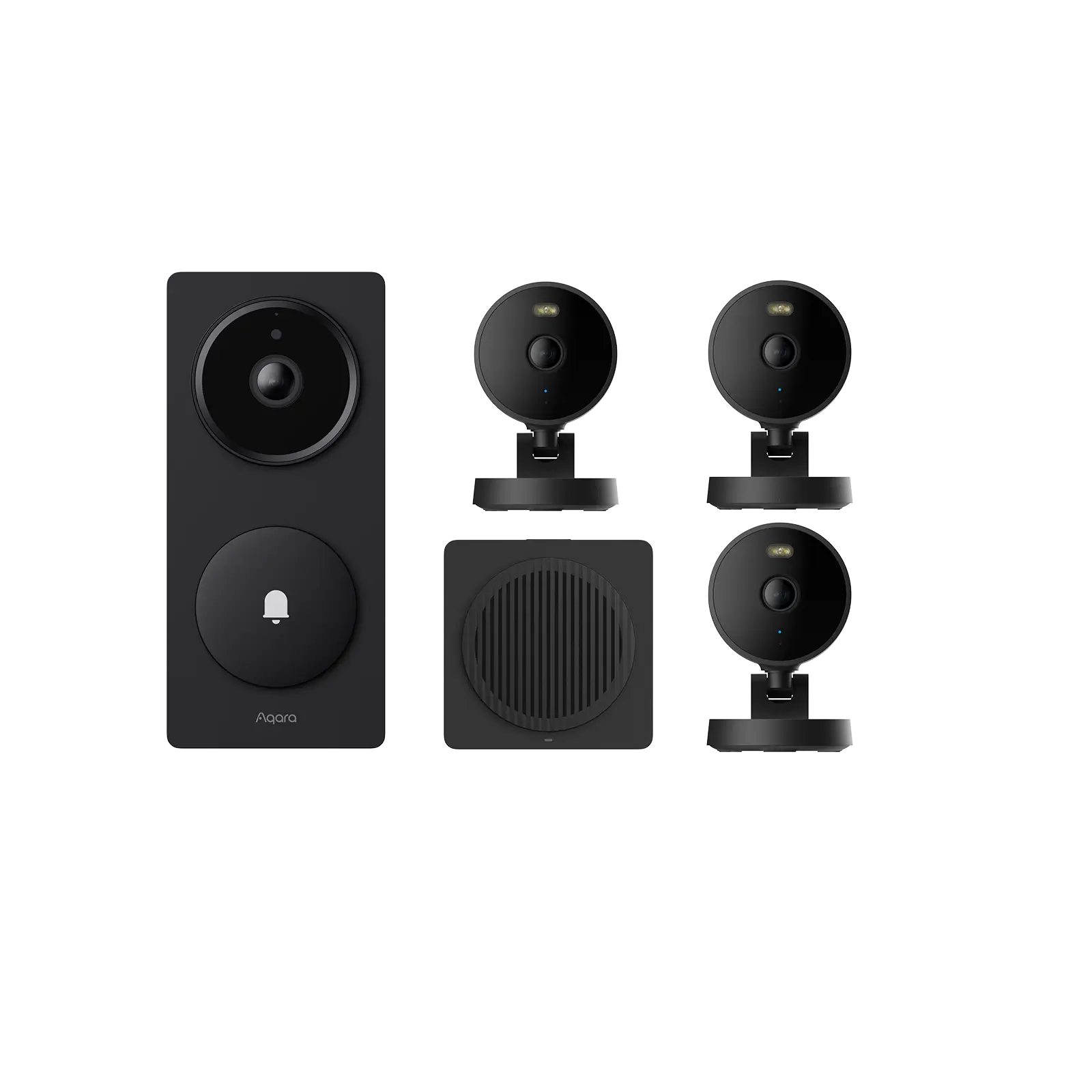 Doorbell Camera Hub G410 +3* Camera G100 Black