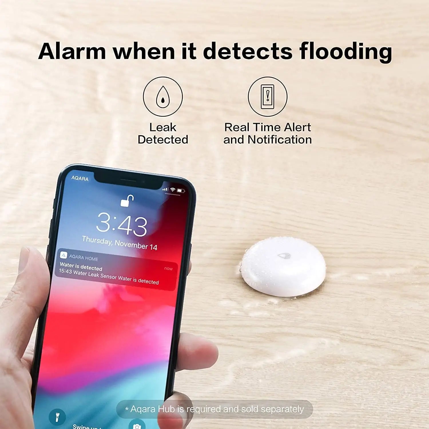 Aqara water leak sensor- water leak alarm