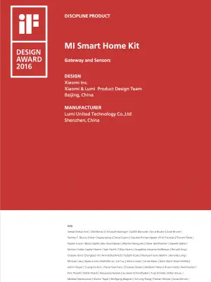 Aqara If design reward 2016