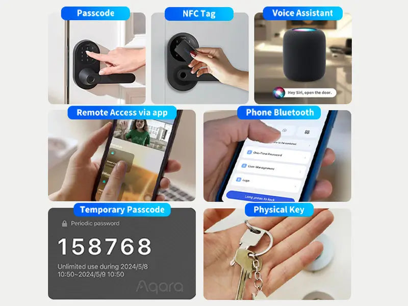 aqara u300 smart lock - unlock methods